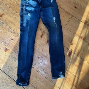 Distressed Blue Jeans